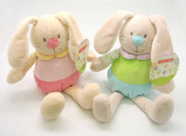 Floppy Rabbit Soft Toys with Rattle Sound (Box Quantity 96)